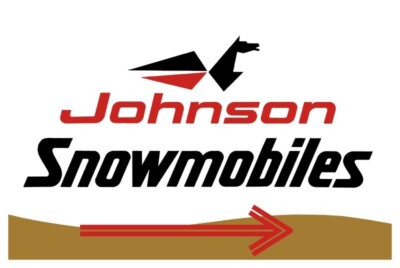 Johnson Snowmobiles Arrow Right NEW Metal Sign 24