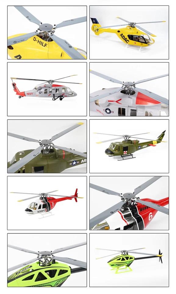 Flywing Upgrade Parts 4 Propellers Rotor Head for FW450L V3 Bell UH-1 Helicopter - Image 3 of 4