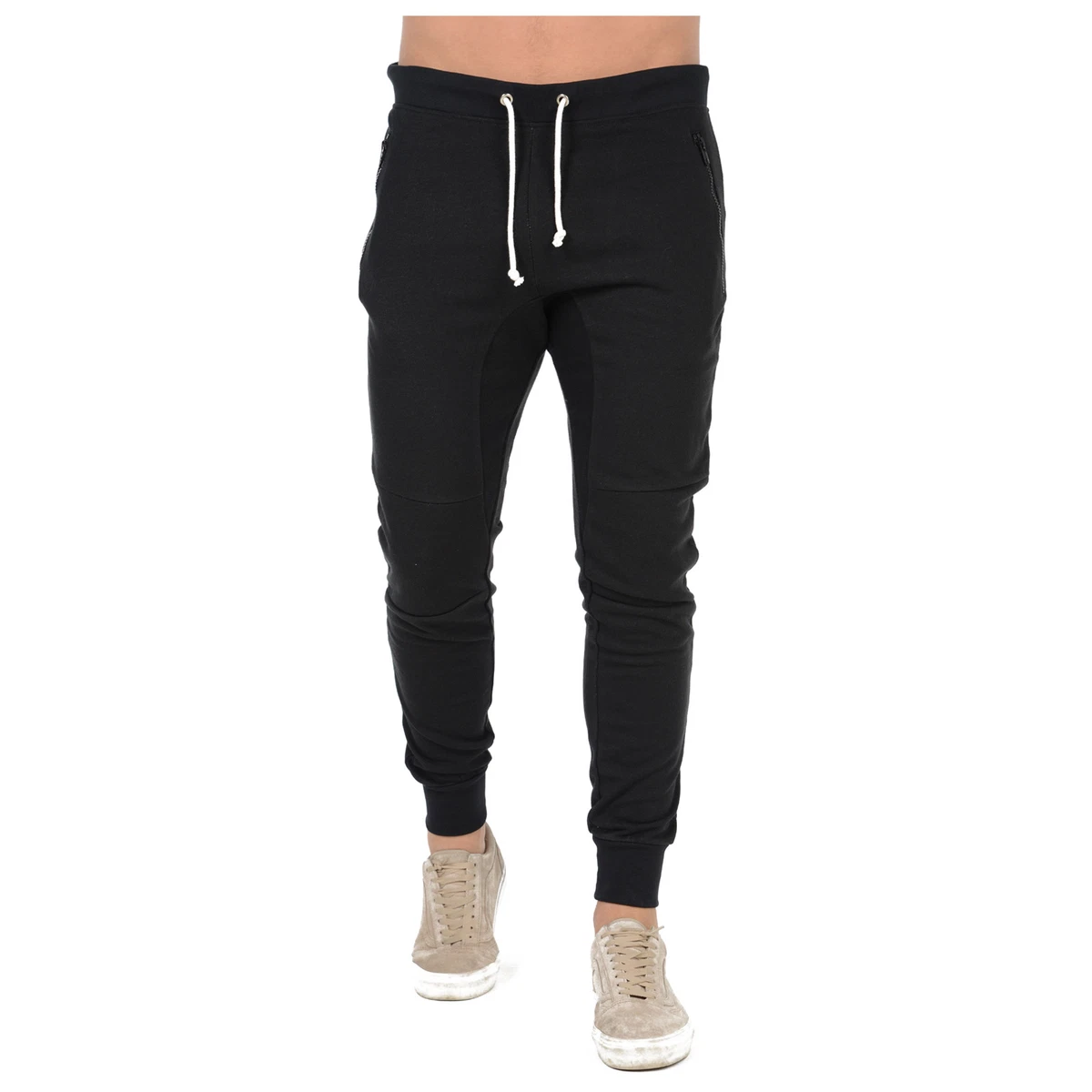 MENS SLIM FIT TRACKSUIT BOTTOMS SKINNY JOGGERS SWEAT PANTS JOGGING