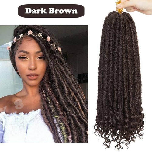 Crochet Goddess Faux Locs Dreadlock Afro Braids Hair Extension Curly Ends Wavy - Picture 17 of 22