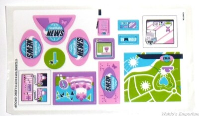 Lego Friends Sticker Sheet from the Heartlake News Van set 41056