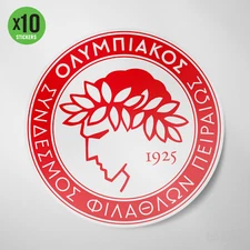 Olympiakos FC Greece 10 Pack Sticker Vinyl Decal Football Thrylos Ολυμπιακός
