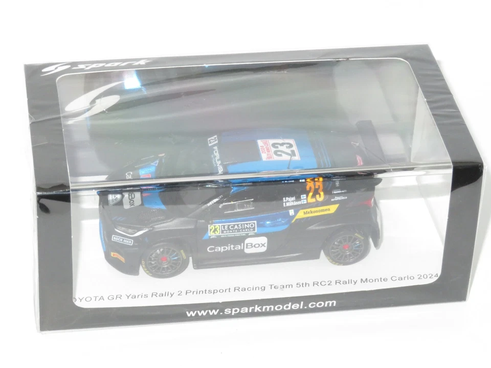 1/43 Toyota GR Yaris Rally 2 Printsport    Rally Monte Carlo 2024 #23 S.Pajari - Image 2 of 4