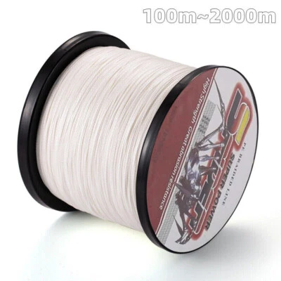 Spider Blanc 100M 300M 500M 1000M 2000M PE Dynema Tresses Pêche Ligne 6LB-300LB - Photo 1/4