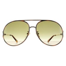Image of Chloe Sunglasses CH0145S 002 Gold Havana Green Gradient