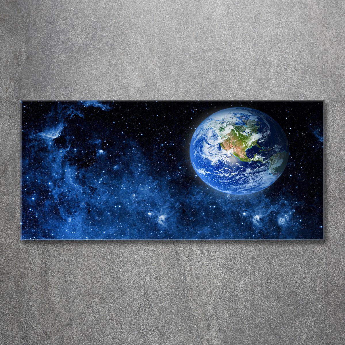 Tableau Déco Moderne Sur Verre Acrylique - Image Planète Terre 120x60 Cm - Marque Tulup, Thème Cosmos