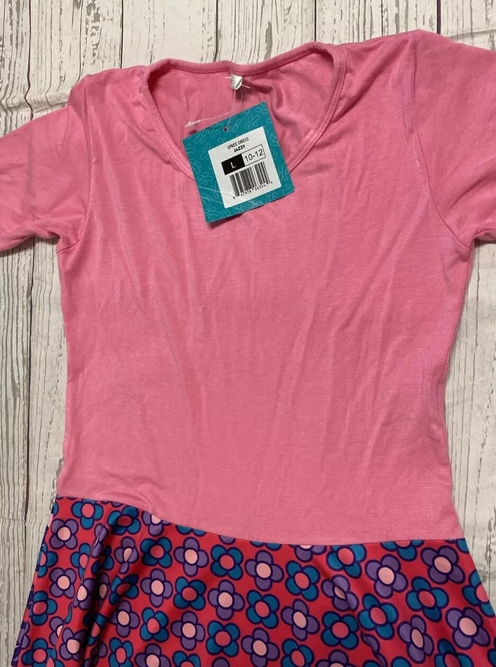 Vestido acampanado patinador ajustado multicolor Chooze para niñas ~ talla grande para niñas ~ rosa nuevo con etiquetas Foto 4 de 4