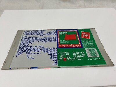 Oregon Abgerollt Aluminium  7 Up  Kann 1959 States- United We Ständer