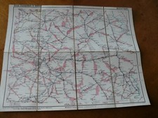 Rarität ca. 100 Jahre alte Radfahrkarte Landkarte Straßenprofilkarte 66Stuttgart