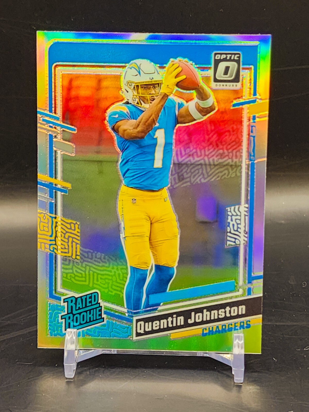 2023 Donruss Optic Quentin Johnston Silver Holo Prizm Chargers #265