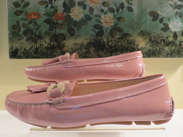 pink patent loafers
