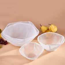 3Pcs Wiederverwendbar Nylon Netz Filter Fein Essen Sieb Beutel Milch Kaffee Tee