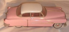 VINTAGE 50'S FIFTIES PINK CADILLAC SEDAN FRICTION CAR MADE IN JAPAN LOOKS NICE