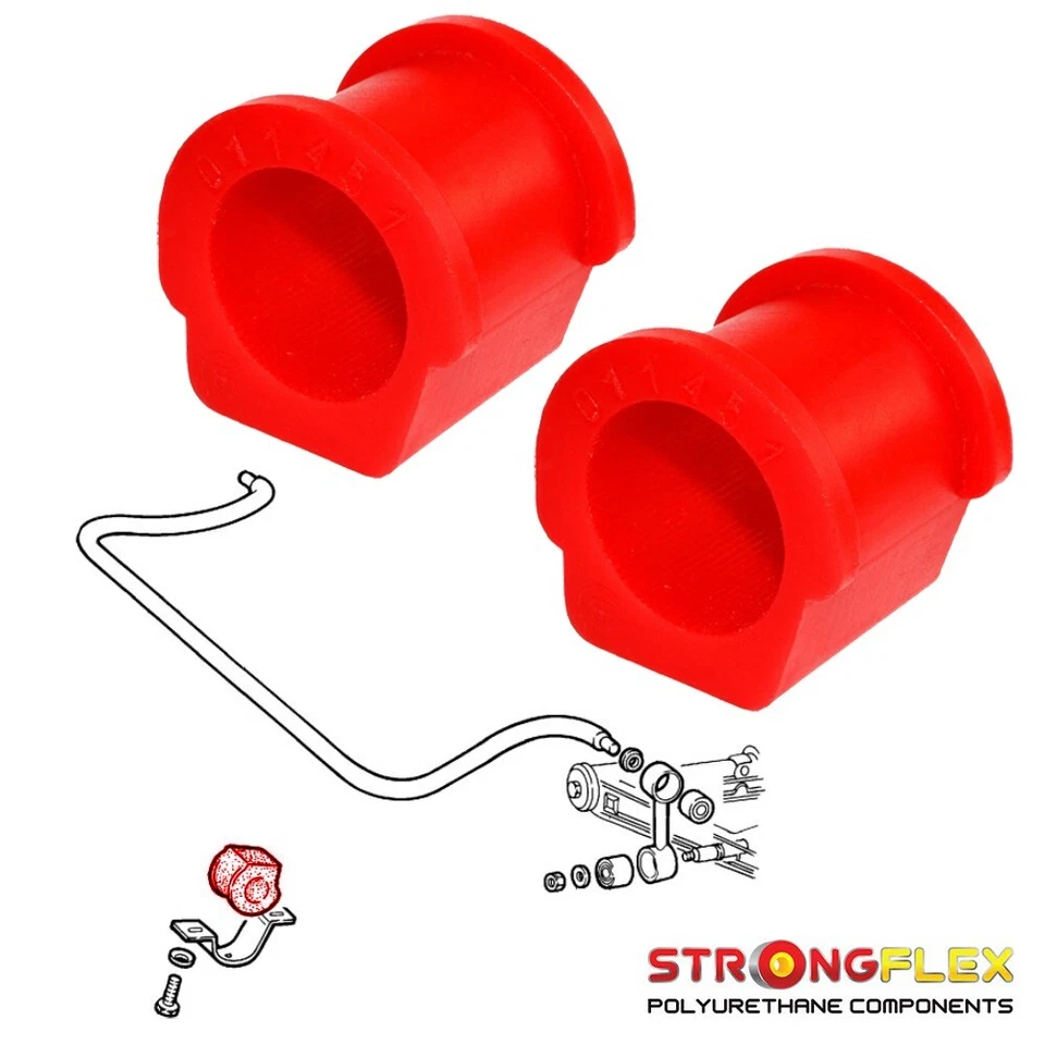 Boccole Della Barra Antirollio Anteriore / Posteriore Per Alfa Romeo 75 - Immagine 2 di 4