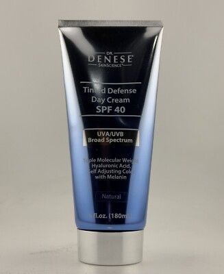 DR. DENESE Jumbo SEALED 6 oz (NATURAL)Tinted Defense Day Cream SPF 40  Exp:05/27