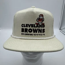 Cleveland Browns Corduroy New Era  Brand Golfer Rope SnapBack Hat Cap Retro