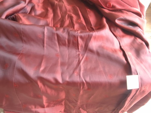 Vintage austin reed Women’s 100% Silk smart long Coat cranberry red Size 14 - Picture 5 of 13