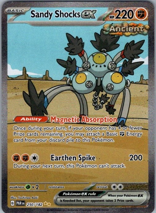 Sandy Shocks ex 250/182 Special Illustration Rare SV04: Paradox Rift NM