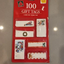 Christmas Gift Tags 100 Ct Paper Magic Group New Old Stock