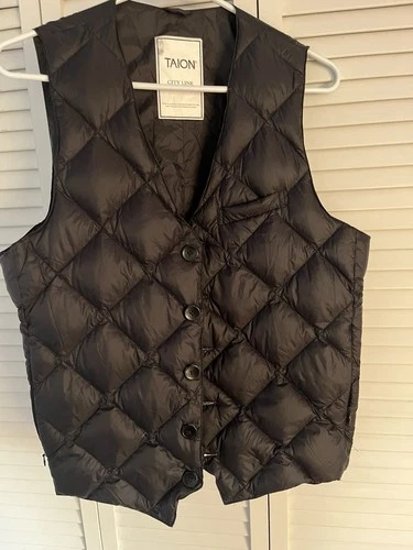 TAION City Line For Formal & Business Down Dress Vest Black Sz Asia L US Medium image 15
