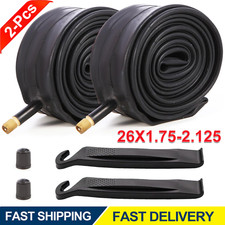 2 Pack 26x1.75/1.95/2.10/2.125 Heavy Duty Bike Inner Tube 32mm Schrader Valve US