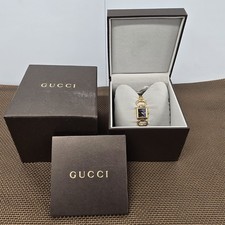 GUCCI Tornavoni  Gold Black Dial Quartz Woman's Watch EXCELLENT. Condition 