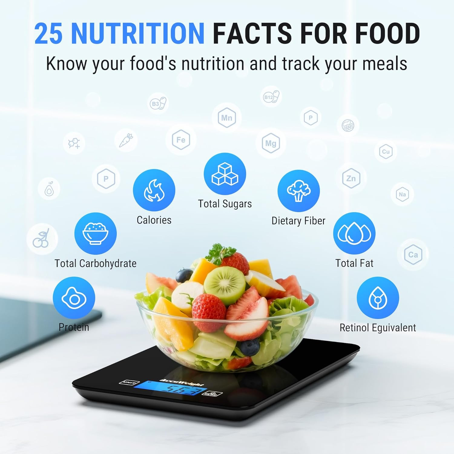 Bilancia Cucina Digitale Bluetooth: Dieta Keto e Calorie Sotto Controllo - 3