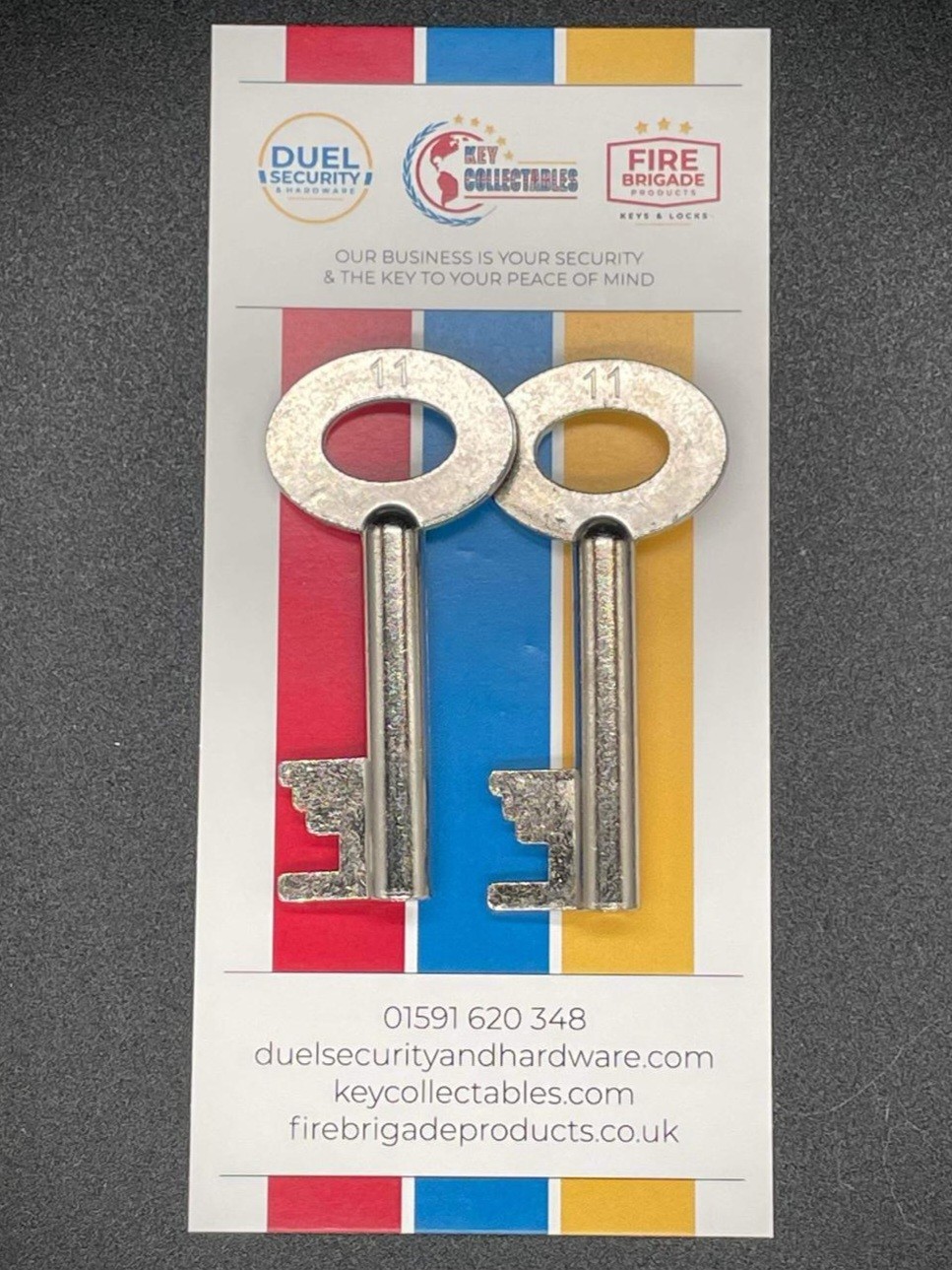 Fire Brigade Products FB11 Fire Brigade Genuine Large Padlock Key Pack of 2