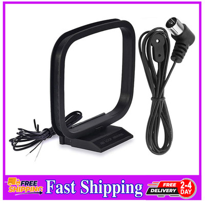 Bingfu 75 Ohm FM & AM Loop Antenna Indoor Stereo Receiver Compatible