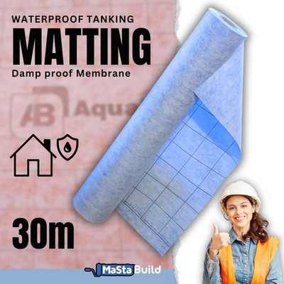 Wasserdichte Tankmatte feuchtigkeitsbeständige Membran Feuchtraumsystem AQUA BUILD Blu 30m