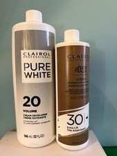 2 Clairol Professional Pure White Permanent creme developer 20  30 Volume New