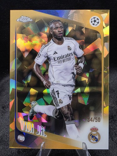 2025-26 Topps Chrome UEFA Champions League - Vini Jr  Gold X-Fractor /50 Brazil