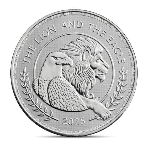 2025 1 oz British Lion and American Eagle Silver Coin (BU)