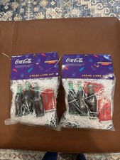 1999 Coca Cola Bottles & Vending Machine String Lights 14 ft w 10 Lights, 2 Pk