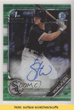 2019 Bowman Green Shimmer Refractor 46/99 Steele Walker #CPA-SW Auto READ k0w