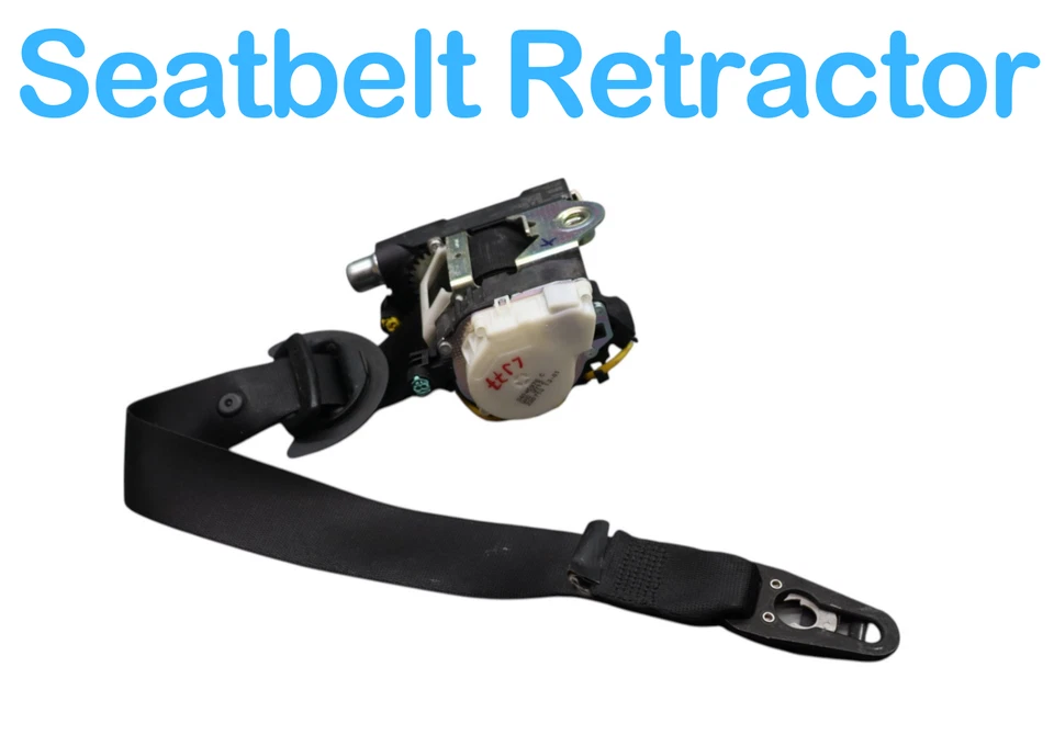 Cinturón de seguridad delantero izquierdo Porsche Panamera 10-16 retractor negro OEM Foto 3 de 4