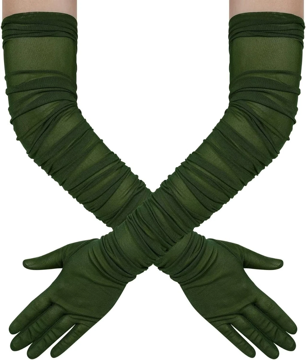 green emerald velvet dress Amazon.com: NUMJAW Green Long Gloves for Green Gloves Costume Mermaid Man  Costume Witch Halloween Book Character Cosplay Accessories,Spandex Stretchy  Stain Elastic 20s Glove Women : Clothing, Shoes & Jewelry