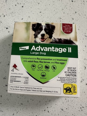 #ad Advantage II Large Dog Flea Prevention amp; Treatment 21 55 lbs 4 Monthly Doses $29.99