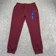Hurley Mens Fleece Jogger Sweatpants Size L 34x30 Red Drawstring NWT