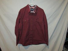 Panhandle Men's Red Western Shirt Long Sleeve Pearl Snap Size XL
