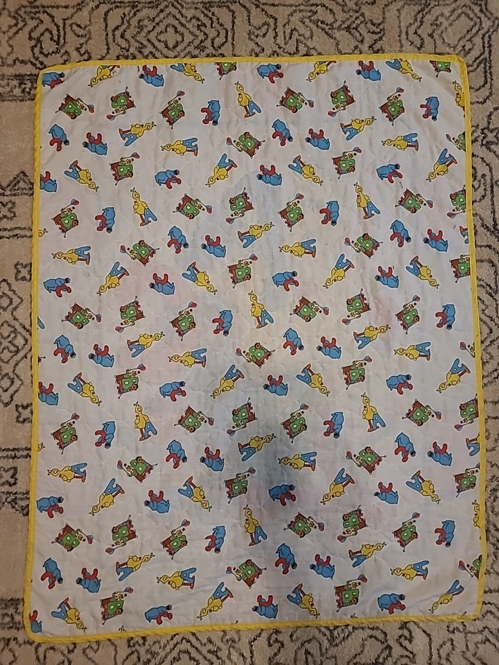 Manta Cuna Bebé Calle Sésamo De Colección ABC Galleta Monstruo Big Bird Bert Ernie Foto 4 de 4