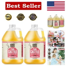 Cruelty-Free Liquid Soap - Pure Castile with Citrus Grapefruit, 64 oz Value Pack