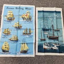 Vintage Irish Linen Nautical Table Runner from the late 1970s & Bob Goryl runner