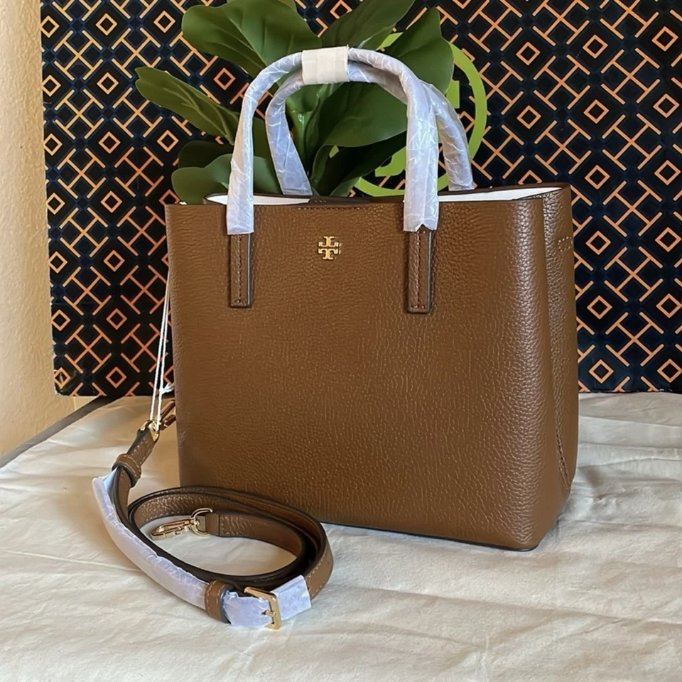 Nuevo Auténtico Bolso de Mano Pequeño Tory Burch Blake Bandolera Marrón Color Alce Nuevo con Etiquetas Foto 2 de 4