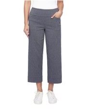 S.C.  CO. Women's Wide Leg Crop Pant, Navy, Small