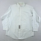 Brooks Brothers 346 Shirt Men 16.5 34 35 Blue Green Stripe Non Iron Dress Poplin