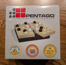 Pentago The Mind Twisting Game Black Natural Solid Birch Version, Mensa Select