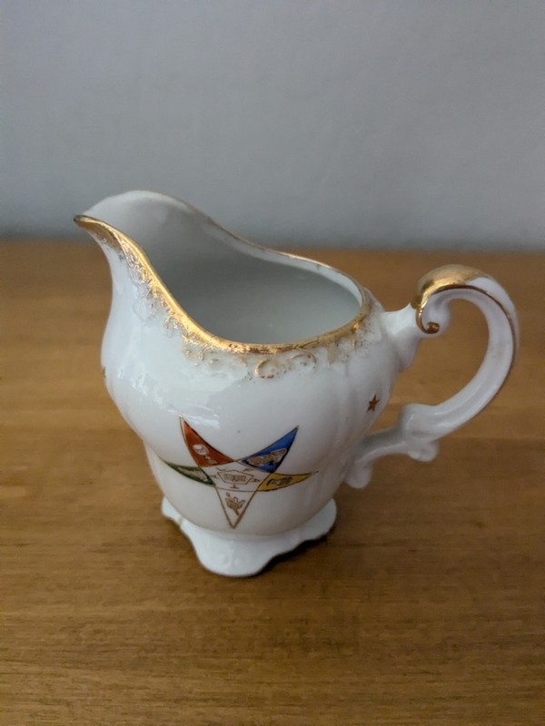 Vintage Eastern Star O.E.S. Royal Stafford China Lefton Porcelain Creamer