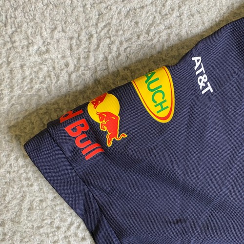 Red Bull Racing Puma Shirt Mens XL Blue Polo 1/4 Zip Aston Martin Logos F1 NWT - Picture 4 of 14