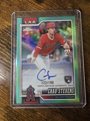 CHAD STEVENS 2026 TOPPS CHROME ROOKIE AQUA REFRACTOR RC AUTO /199